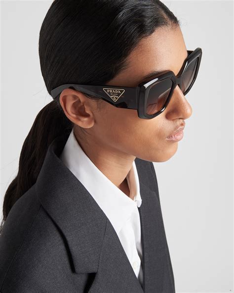 prada grey gradient sunglasses|prada symbole rectangular sunglasses.